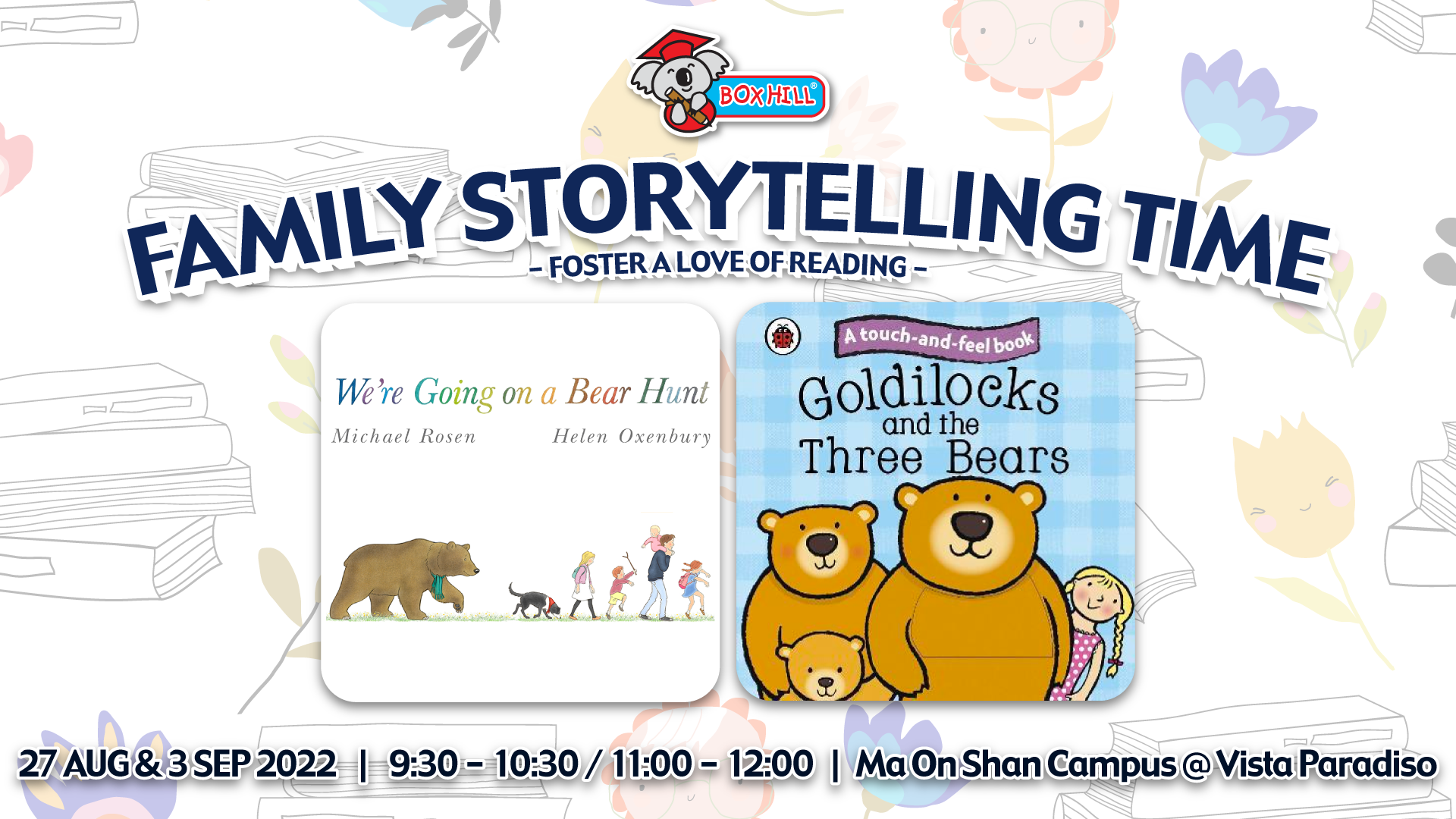 Family Storytelling Time – Ma On Shan Campus (27/8 ＆ 30/9)